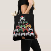 Kerst Gaming Tree Gamers Gamer Xmas Gifts Tote Bag (Dichtbij)