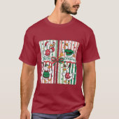 Kerst Gans Grappig Vakantie Dier Rendier Eend T-shirt (Voorkant)