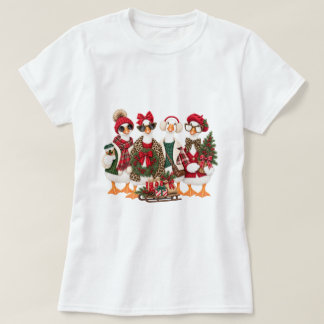 Kerst Ganzen Team Outfit Schattige Winterganzen T-shirt