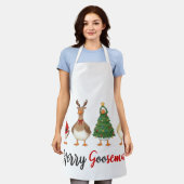 Kerst Ganzenmas Schort (Gedragen)