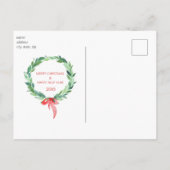 Kerst Gardland familie foto vakantie Briefkaart (Achterkant)