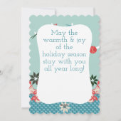 Kerst garen breien naalden haak engel feestdagenkaart (Achterkant)