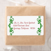 Kerst Garland Adresetiketten Etiket (Insitu)