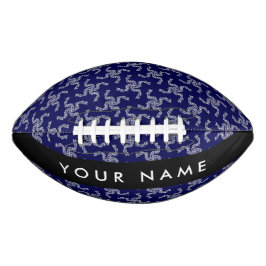 Kerst Garland, Blauw, Jouw naam, Personaliseer American Football