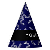 Kerst Garland, Blauw, Jouw naam, Personaliseer Feesthoedjes (Links)