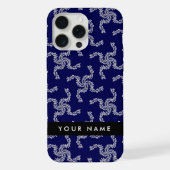 Kerst Garland, Blauw, Jouw naam, Personaliseer iPhone Hoesje (Achterkant)