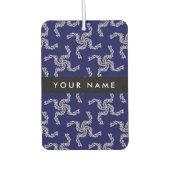 Kerst Garland, Blauw, Jouw naam, Personaliseer Luchtverfrisser (Voorkant)