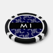 Kerst Garland, Blauw, Jouw naam, Personaliseer Poker Chips (Enkel)