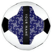 Kerst Garland, Blauw, Jouw naam, Personaliseer Voetbal (Gedraaid)