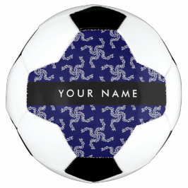 Kerst Garland, Blauw, Jouw naam, Personaliseer Voetbal