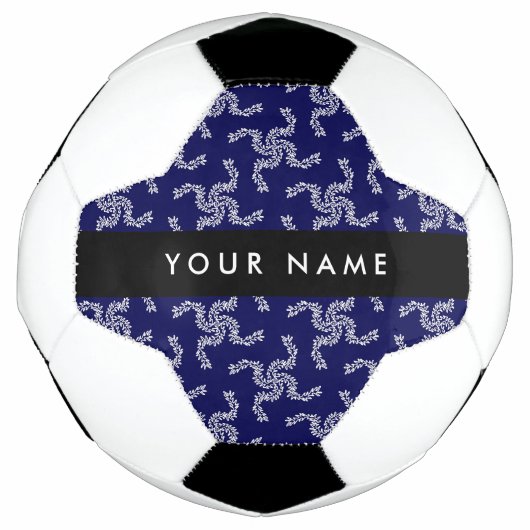 Kerst Garland, Blauw, Jouw naam, Personaliseer Voetbal (Voorkant)