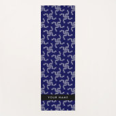 Kerst Garland, Blauw, Jouw naam, Personaliseer Yogamat (Voorkant)
