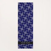 Kerst Garland, Blauw, Jouw naam, Personaliseer Yogamat (Achterkant)