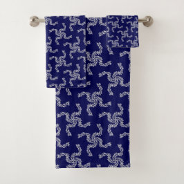 Kerst Garland Blauw, Kerstdecoratie, Kerstmis Bad Handdoek