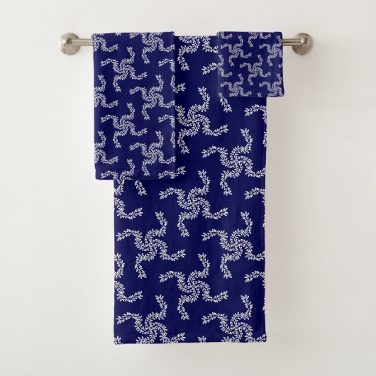 Kerst Garland Blauw, Kerstdecoratie, Kerstmis Bad Handdoek (Insitu)