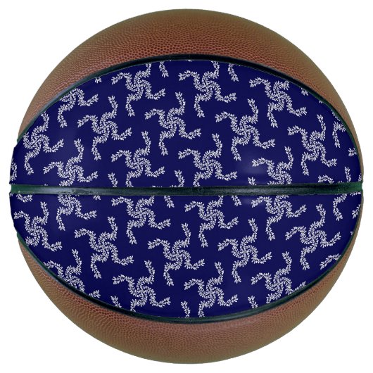 Kerst Garland Blauw, Kerstdecoratie, Kerstmis Basketbal (Voorkant)