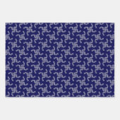 Kerst Garland Blauw, Kerstdecoratie, Kerstmis Inpakpapier Vel (Voorkant 2)