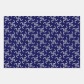 Kerst Garland Blauw, Kerstdecoratie, Kerstmis Inpakpapier Vel (Voorkant)