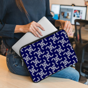 Kerst Garland Blauw, Kerstdecoratie, Kerstmis Laptop Sleeve