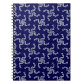 Kerst Garland Blauw, Kerstdecoratie, Kerstmis Notitieboek (Voorkant)