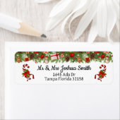 Kerst Garland en Candy Canes Etiket (Insitu)