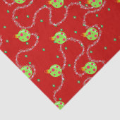 Kerst Garland en Ornament_rood Tissuepapier (Detail)