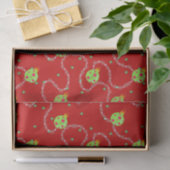Kerst Garland en Ornament_rood Tissuepapier (Geschenk)