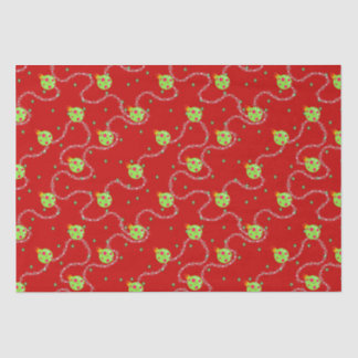 Kerst Garland en Ornament_rood Tissuepapier