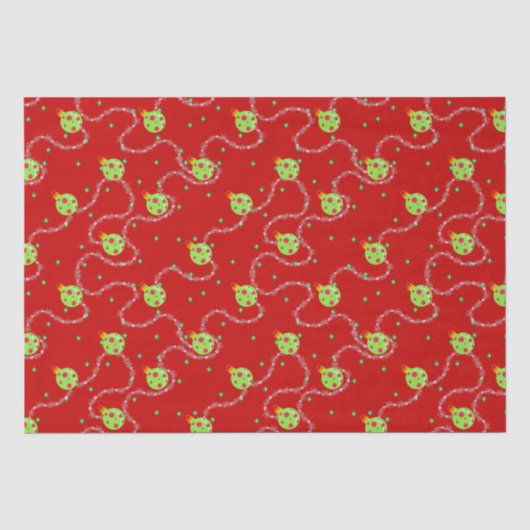 Kerst Garland en Ornament_rood Tissuepapier (Voorkant)