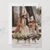 Kerst Garland en Shooting Stars Koesteren de Feestdagenkaart (Voorkant)