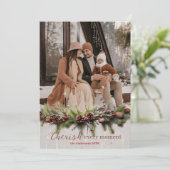 Kerst Garland en Shooting Stars Koesteren de Feestdagenkaart (Staand voorkant)