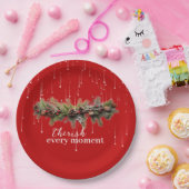 Kerst Garland en Shooting Stars Koesteren de Papieren Bordje (Feest)