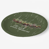 Kerst Garland en Shooting Stars Koesteren de Papieren Bordje (Gekanteld)