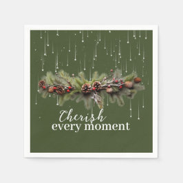 Kerst Garland en Shooting Stars Koesteren de Servet