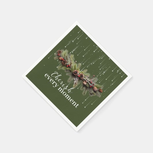 Kerst Garland en Shooting Stars Koesteren de Servet (Hoek)