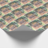 Kerst Garland en Vogelinpakpapier Cadeaupapier (Hoek)