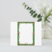 Kerst Garland Fuzzy border Feestdagenkaart (Staand voorkant)