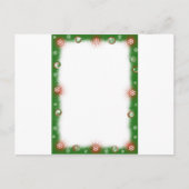 Kerst Garland Fuzzy border Feestdagenkaart (Voorkant)