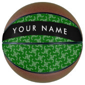 Kerst Garland, Groen, Jouw naam, Personaliseren Basketbal (Voorkant)