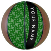 Kerst Garland, Groen, Jouw naam, Personaliseren Basketbal (Verticaal)