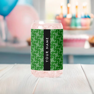 Kerst Garland, Groen, Jouw naam, Personaliseren Blikvorm Glas