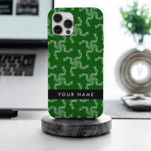 Kerst Garland, Groen, Jouw naam, Personaliseren iPhone 15 Pro Max Hoesje