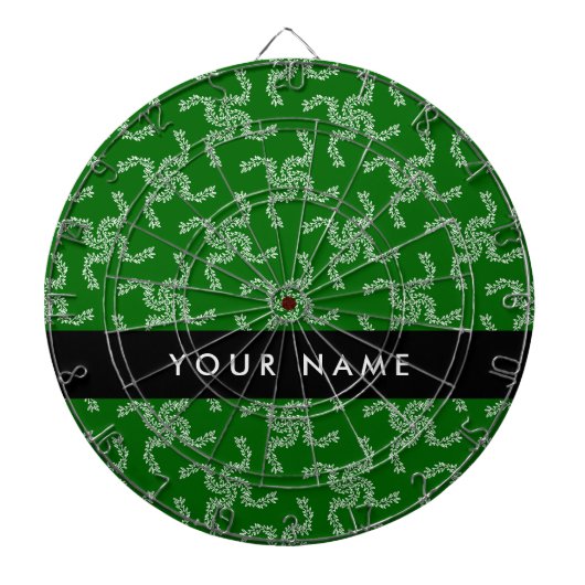Kerst Garland, Groen, Jouw naam, Personaliseren Dartbord (Voorkant)