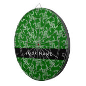 Kerst Garland, Groen, Jouw naam, Personaliseren Dartbord (Voorkant Rechts)