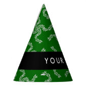 Kerst Garland, Groen, Jouw naam, Personaliseren Feesthoedjes (Links)
