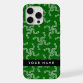 Kerst Garland, Groen, Jouw naam, Personaliseren iPhone Hoesje (Achterkant)