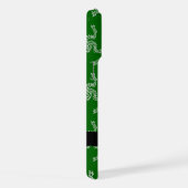 Kerst Garland, Groen, Jouw naam, Personaliseren iPhone Hoesje (Rechterkant)