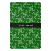 Kerst Garland, Groen, Jouw naam, Personaliseren Mini Klembord (Achterkant)