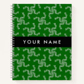 Kerst Garland, Groen, Jouw naam, Personaliseren Notitieboek (Voorkant)