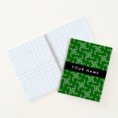Kerst Garland, Groen, Jouw naam, Personaliseren Notitieboek (Binnen)